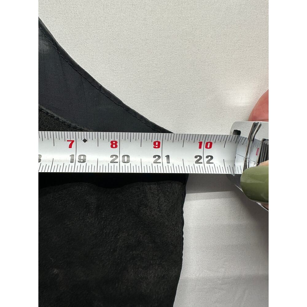 Vintage Black Leather Western Vest XL 🤠 Grunge Rock Worn Patina Y2K Biker Style - Picture 5 of 7